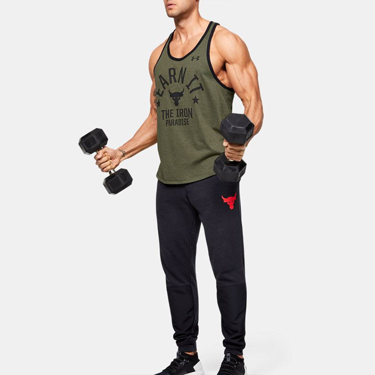 Under Armour Project Rock Pain Into Power Tank Top 'Olive Green' 1353922-315