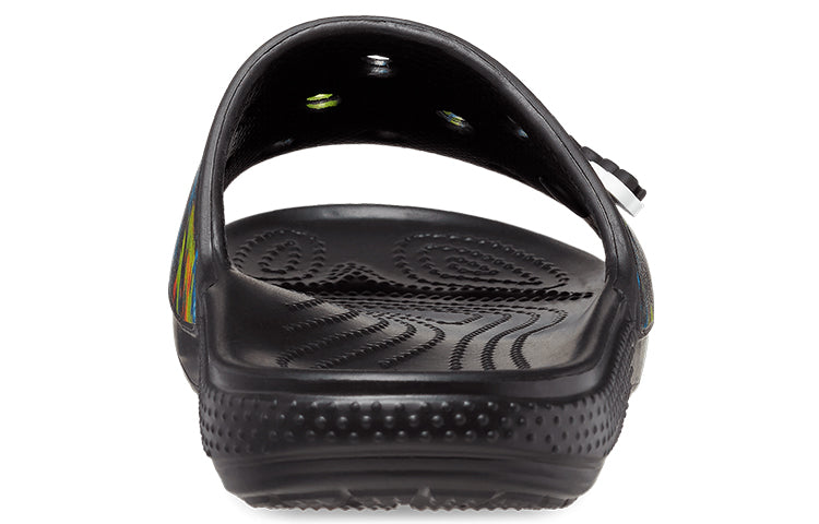 Crocs Classic Tie-Dye Graphic Slide 'Black' 206520-988
