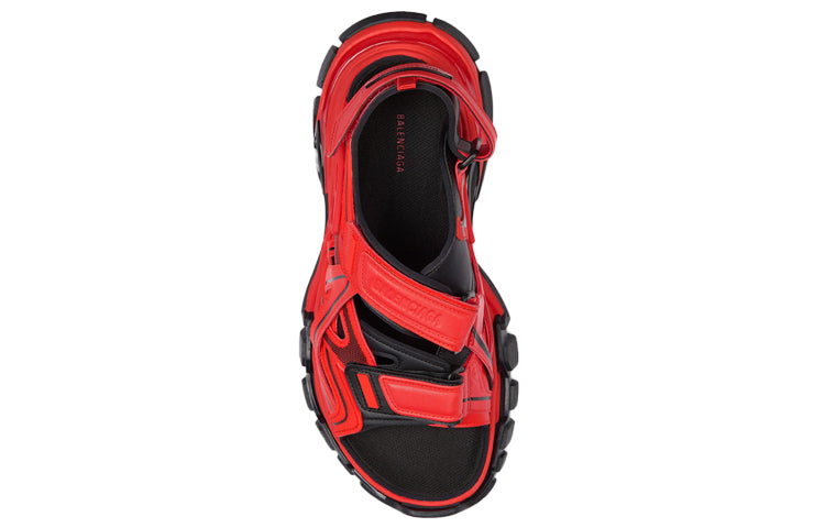 Balenciaga Track Rubber Black Red Sandals 'Red Black' 617542W2FH16010