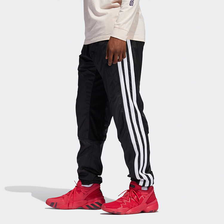 adidas Nxt Lvl St Side Rough Striped Basketball Trousers Men Black FT3294