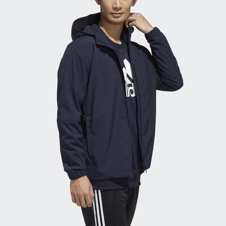 adidas Training Sports Hooded Jacket Navy Blue GE0425