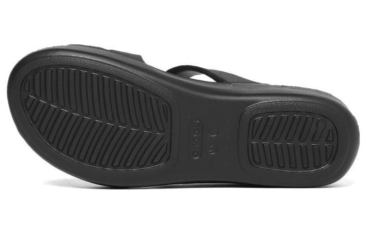 (WMNS) Crocs Boca Strappy Wedge Sandals 'Black' 207434-001