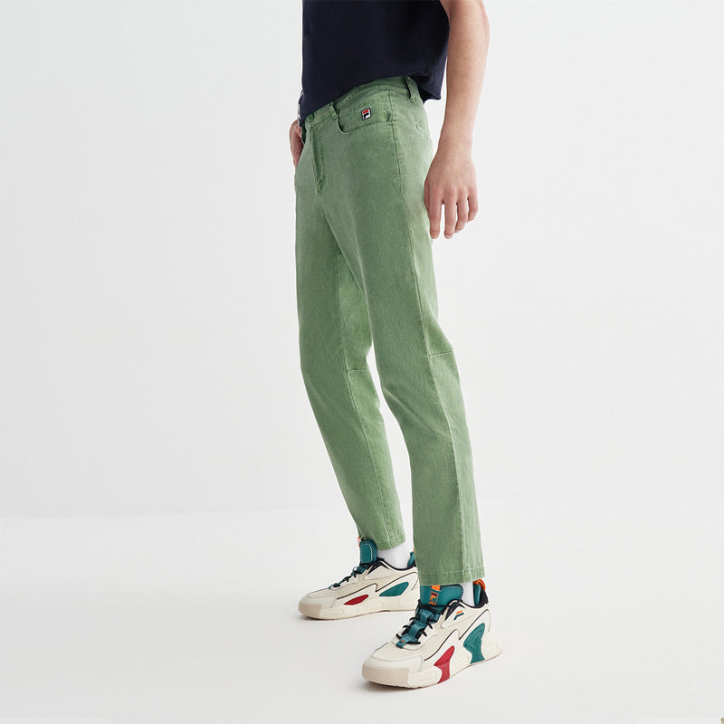 FILA Embroidered Logo Woven Casual Pants Green F11M038816F-GN