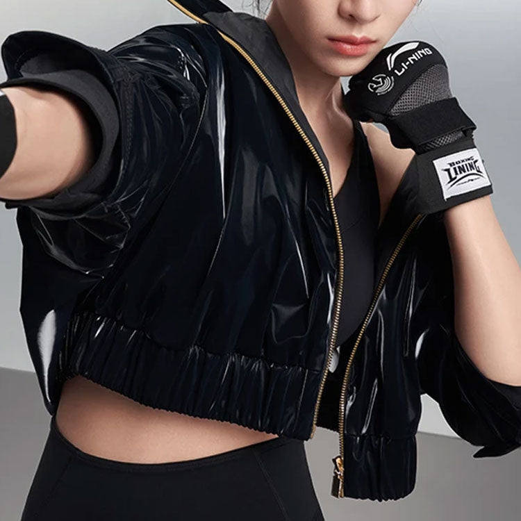 Li-Ning Gym Series Solid Color Loose Jacket Black AJDS012-1