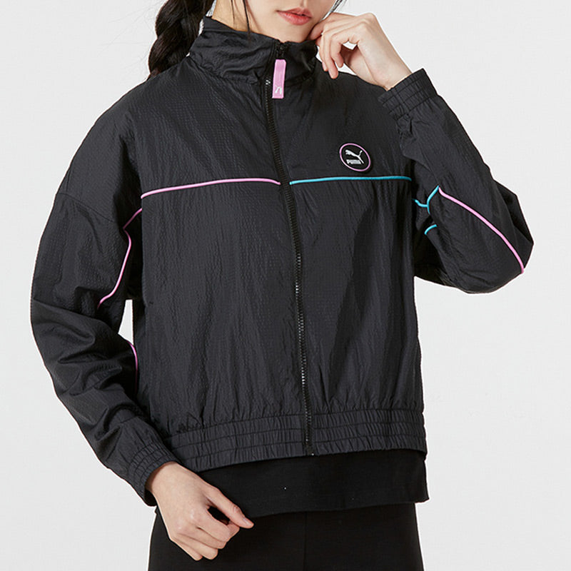 (WMNS) PUMA Logo Track Jacket 'Black' 535184-01