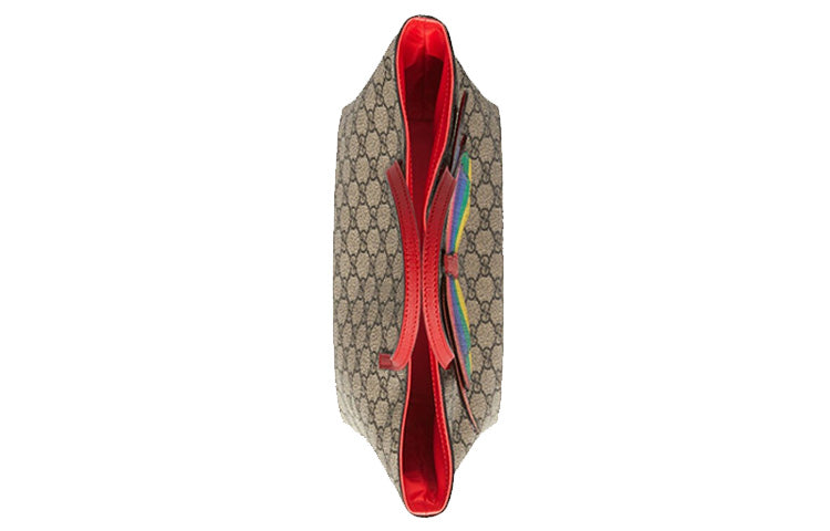 (WMNS) Gucci Rainbow Butterfly Logo Canvas Tote Ebony Multi-Color Handbag 550768-9U8CN-8695