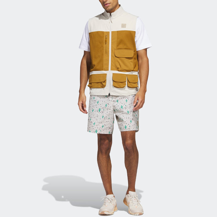 adidas Adicross Full-Zip Golf Vest 'Beige Brown' HS5611