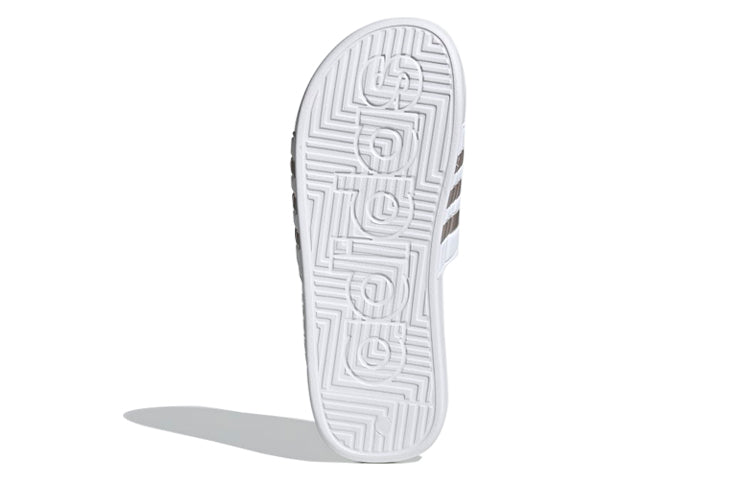 adidas Adissage Slides 'White Platinum Metallic' F35576