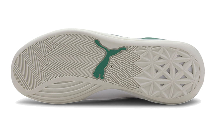 (GS) PUMA Clyde Hardwood Low Top White/Green 193847-02