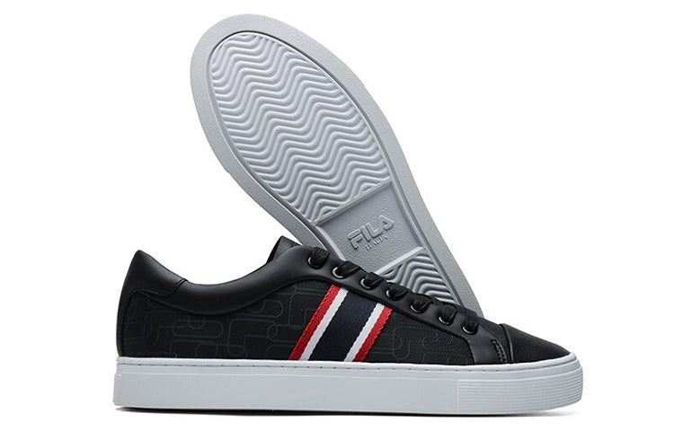 FILA 1911 Stripe Low Top Shoes Black/Red F12M124345FBK