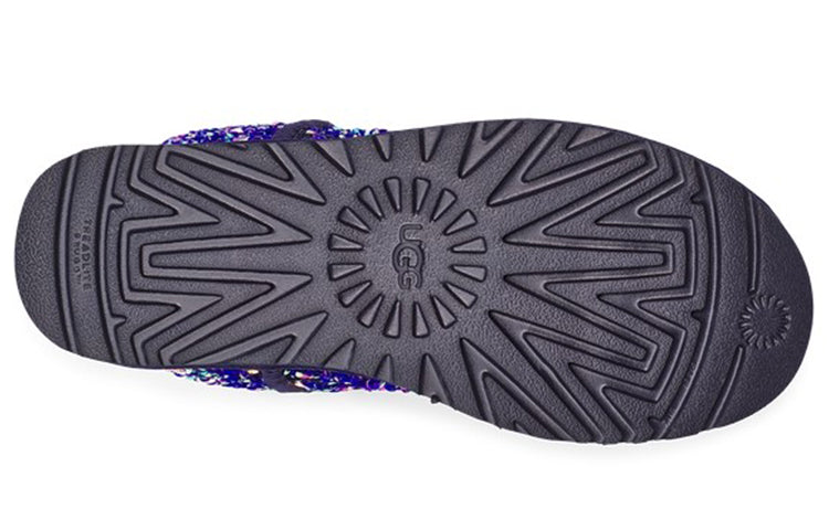 (WMNS) UGG Classic Short Stellar Sequin Snow Boots Black/Blue/Purple 1112514-MDL