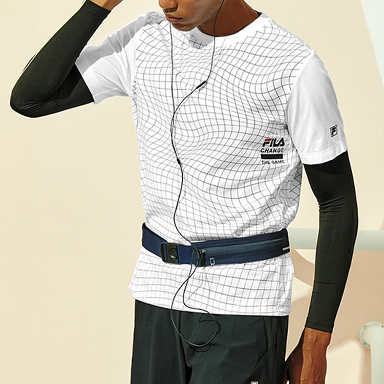 FILA ATHLETICS Professional Sports Running Gym Short Sleeve White A11M011129F-PT