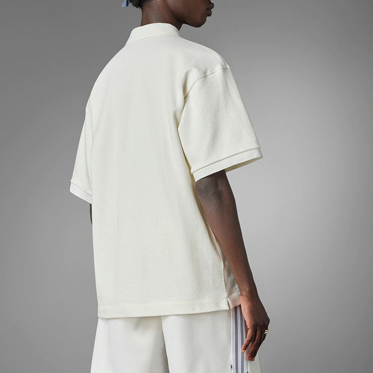 adidas Blue Version Tie-Break Polo Shirt 'Beige' HM2347