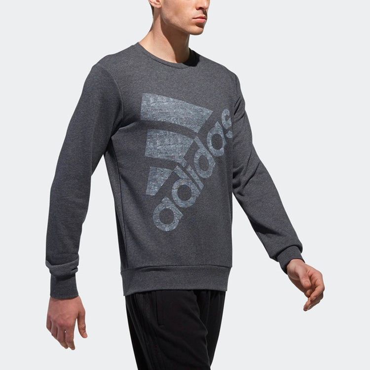 adidas Isc Swt Bos Sports Logo Crew Neck Pullover Men's Dark Grey DM7303