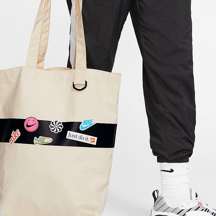 Nike Heritage Tote Bag 'Natural White Light Current Blue' BA6447-110