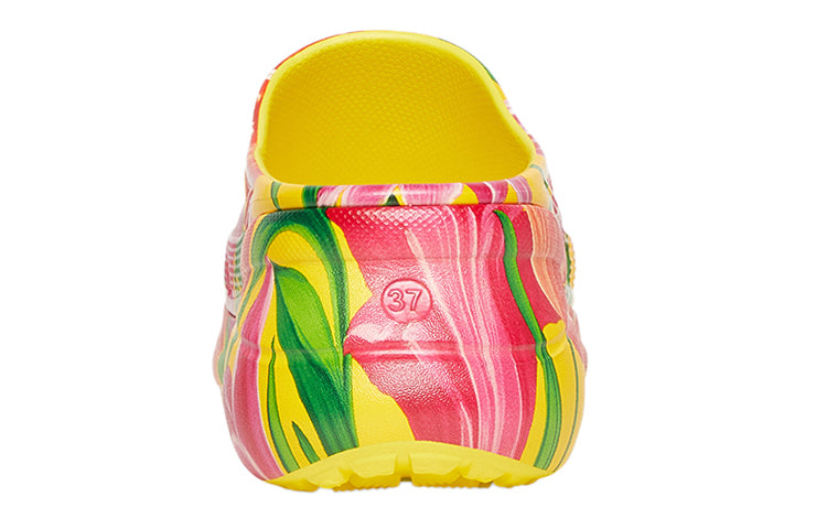 (WMNS) Balenciaga Pool Slide Sandals x Crocs 'Tulip Print Multi' 677389W1S8F7053
