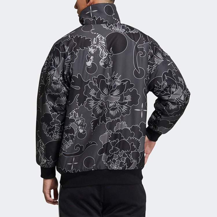 adidas Aop Rev Jkt Reversable Fleece Jacket Men Grey GT6477