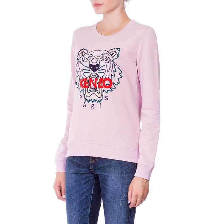 (WMNS) KENZO SS21 Classic Tiger Head Printing Long Sleeves Light Pink Hoodie F862SW7054XA-33