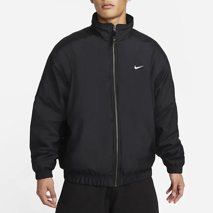 Nike Solid Color Long Sleeves Stand Collar Jacket Unisex Black DN1267-013