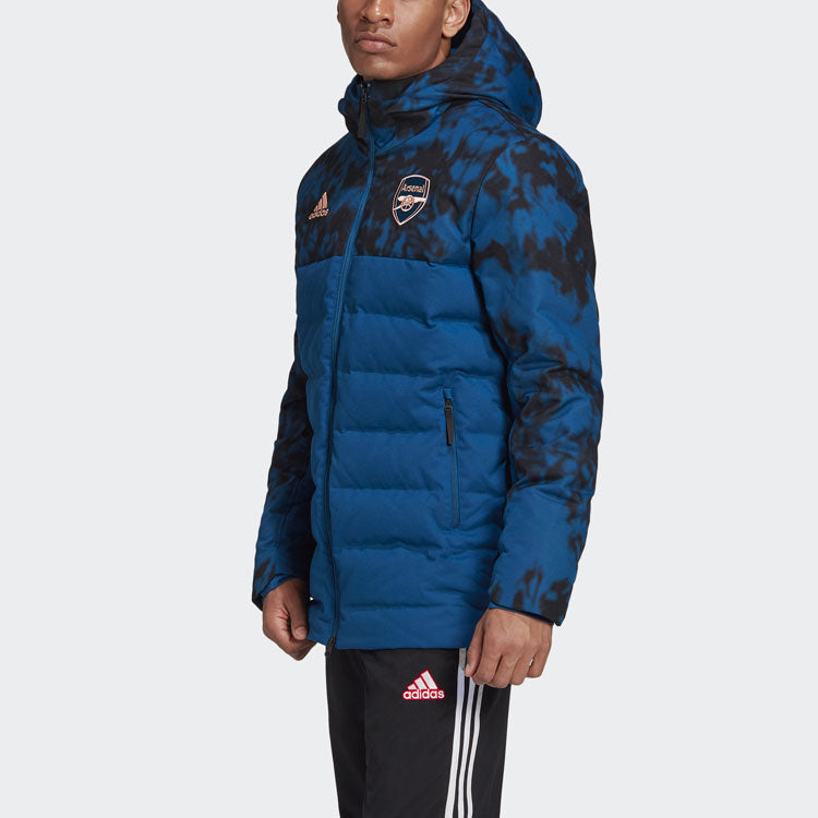 adidas Arsenal Soccer/Football Sports hooded down Jacket Blue FQ6931