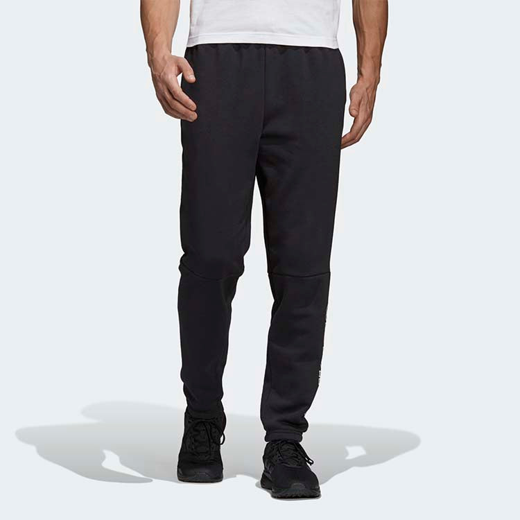adidas logo Printing Knit Long Pants Black DU0361