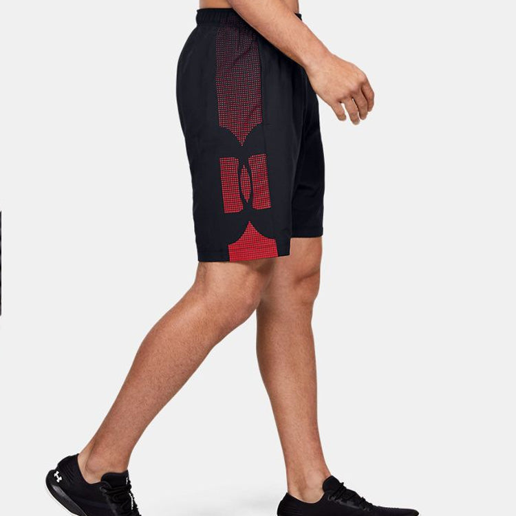 Under Armour Woven Graphic Training Shorts 'Black Red' 1345713-002