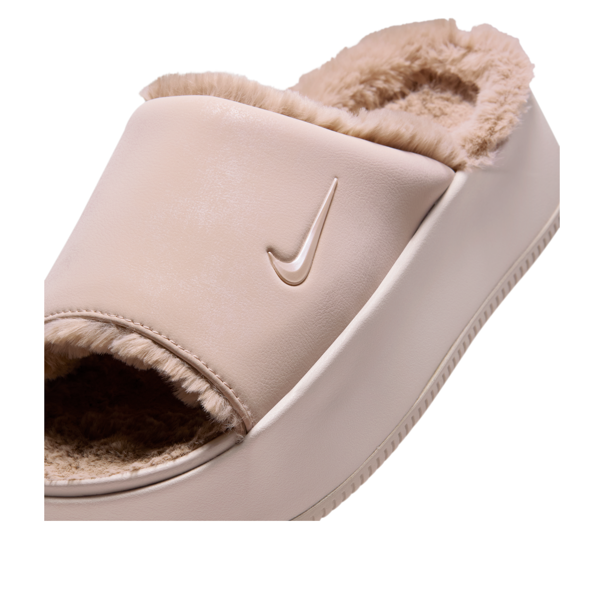 (WMNS) Nike Calm Elevation Fur Slide 'Silt Red Malt' IO0496-600