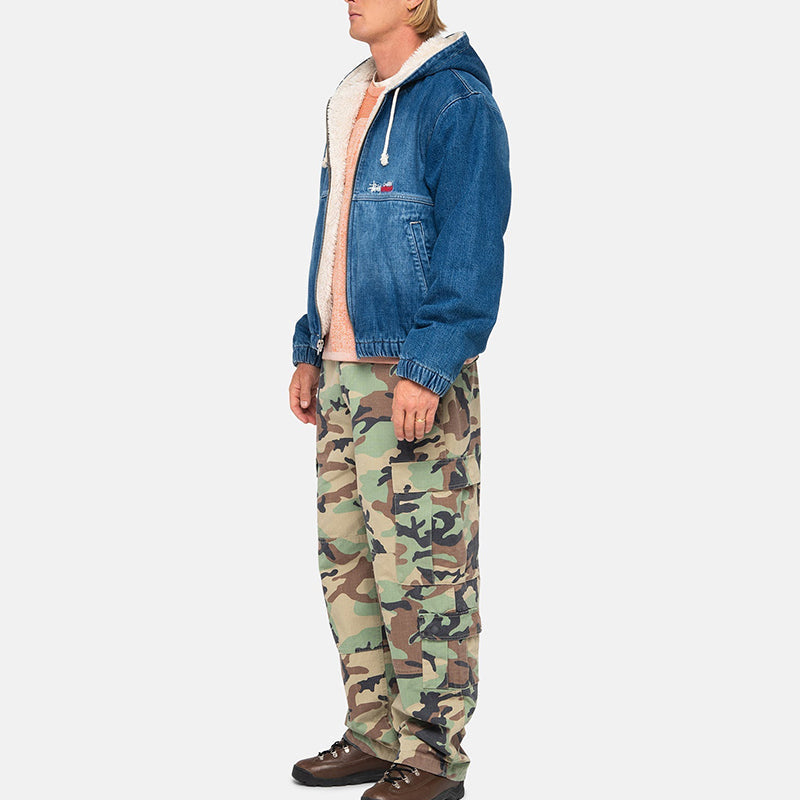Stussy Denim Sherpa Work Jacket 'Blue' 115725