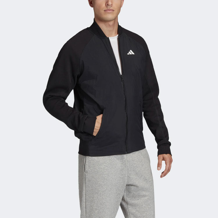 adidas M Vrct Tiger Embroidered Pattern Athleisure Casual Sports Jacket Black FM9970