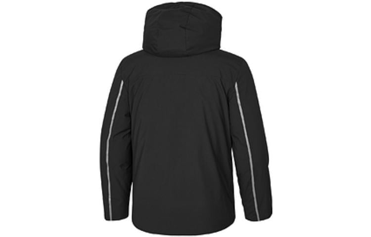 Skechers Letter Printed Hooded Down Jacket 'Silver Black' P421M037