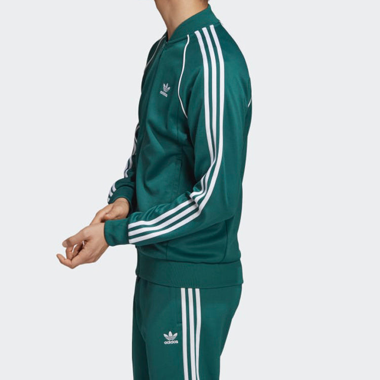 adidas originals Sst Track Top Zipper Sports Jacket Green EJ9683