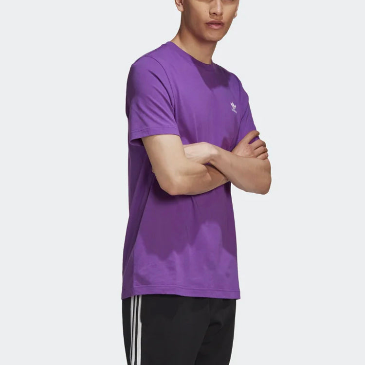 adidas originals Casual Sports Round Neck Pullover Short Sleeve Purple GD2549