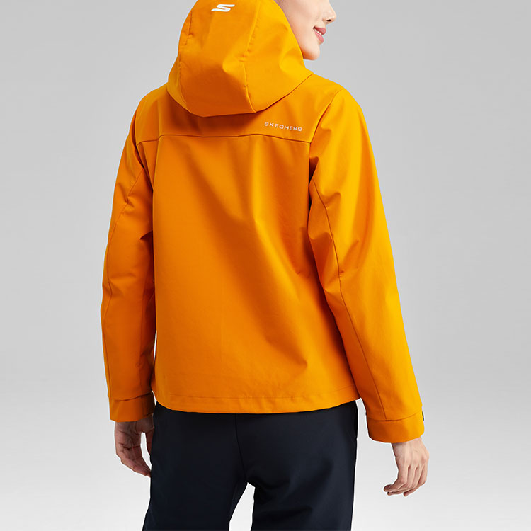 (WMNS) Skechers Solid Color Zipper 3-In-1 Jacket 'Orange Teal' P423W186-00S6