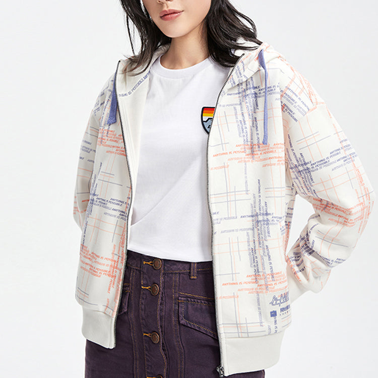 Li-Ning Alphabet Printing Frost Jacket 'White' AWDQ028-4