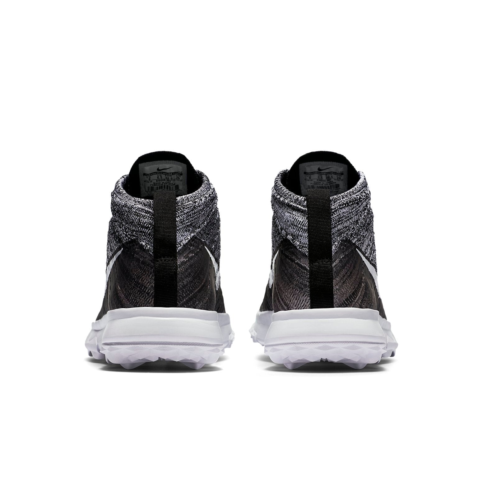 (WMNS) Nike Flyknit Chukka Spikless Golf Shoes 'Black White' 819006-001