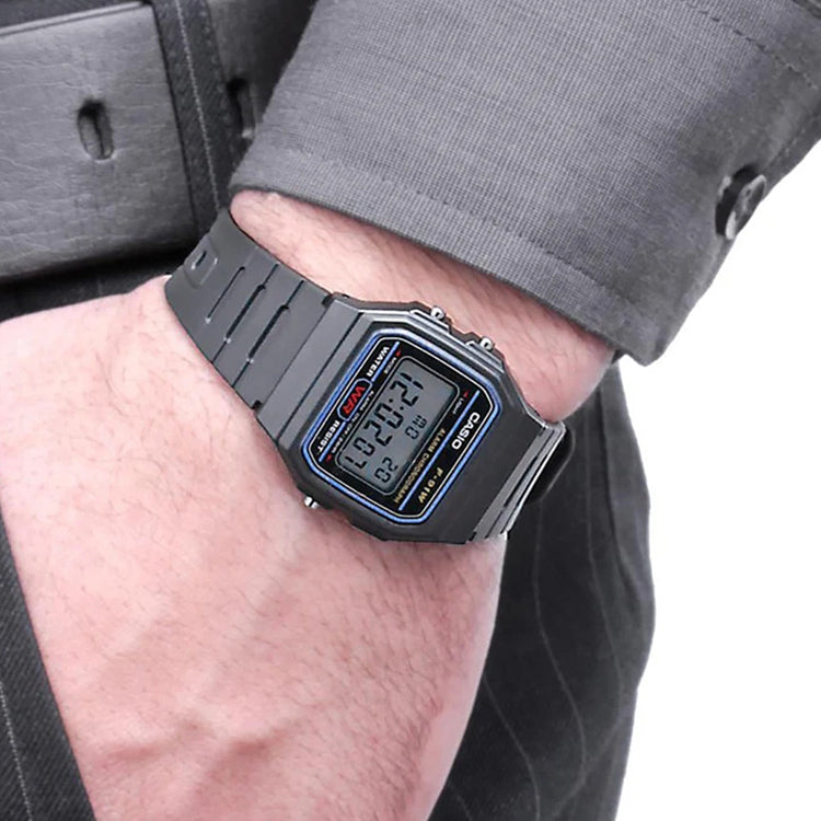 CASIO G Shock Waterproof Unisex Mens Black Digital F-91W-1