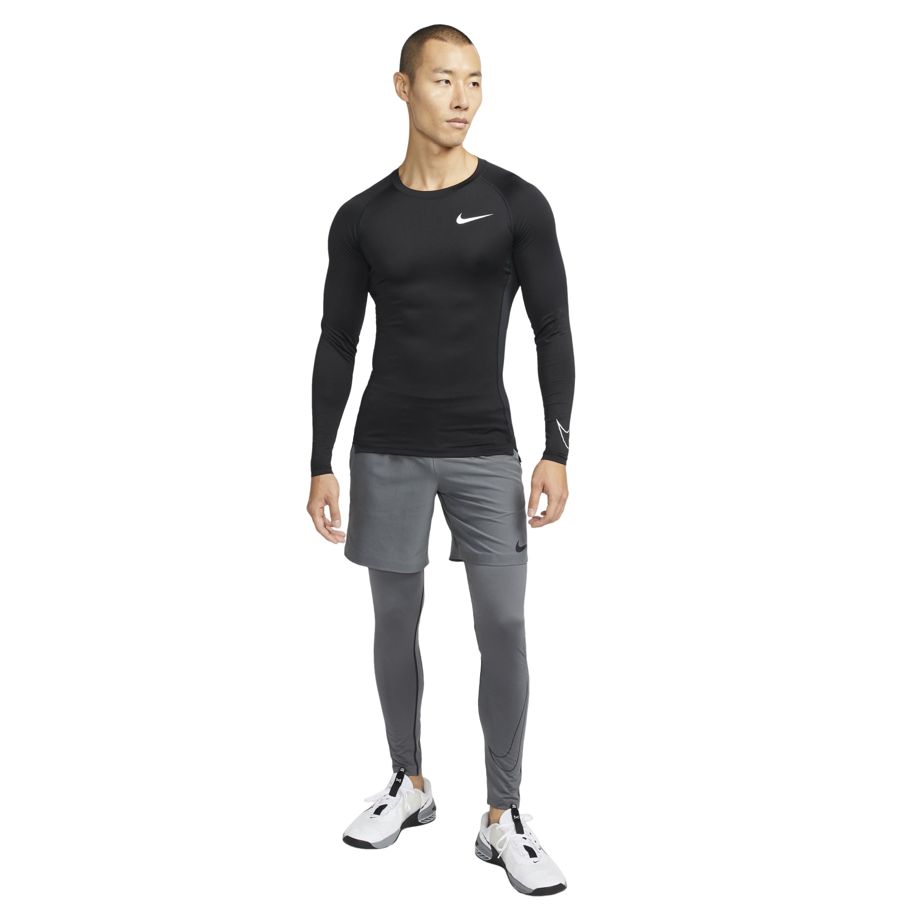 Nike Pro Dri-Fit Athleisure Round Neck Long Sleeves T-Shirt Asia Sizing 'Black' DD1991-010