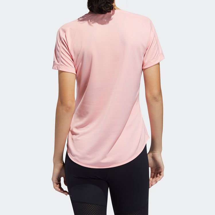 (WMNS) adidas Reflective Printing Running Sports Short Sleeve Pink FR8383