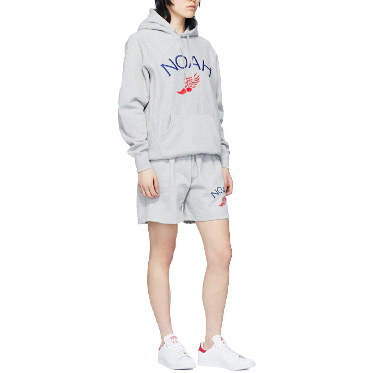 NOAH Winged Foot Embroidered Logo Unisex Gray NOAH-SS20-002