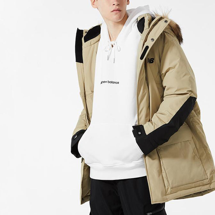 New Balance Lifestyle Down Puffer Jacket Asia Sizing 'Beige Black' NP943021-BEI