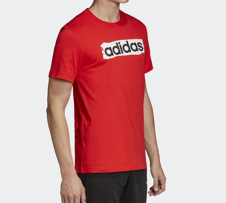 adidas Alphabet Logo Sports Short Sleeve Red DV3053