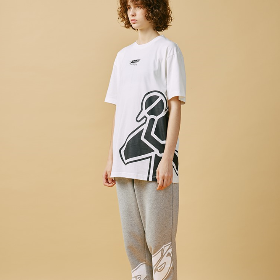 PJ's Vigor Pattern Printing Short Sleeve Unisex White 20SSTS1034-P
