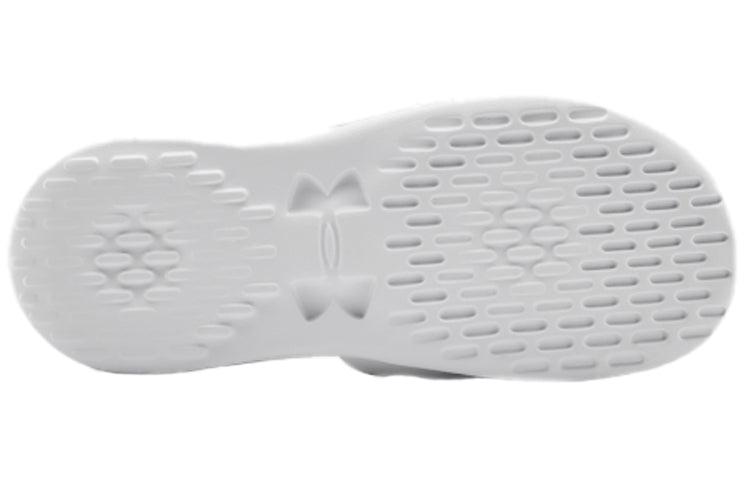 (WMNS) Under Armour Playmaker Fixed Strap Slide 'White Blue' 3000063-103