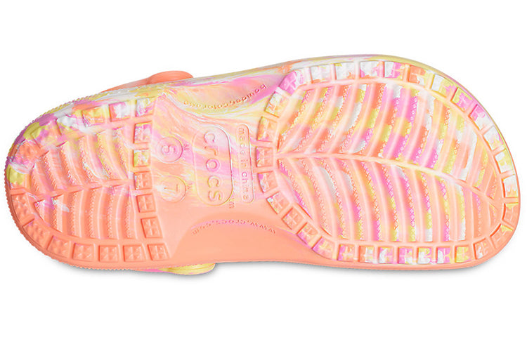 Crocs Classic Clog Marble Beach Sports Unisex Red Multi-Color Sandals 'Red' 206867-83F