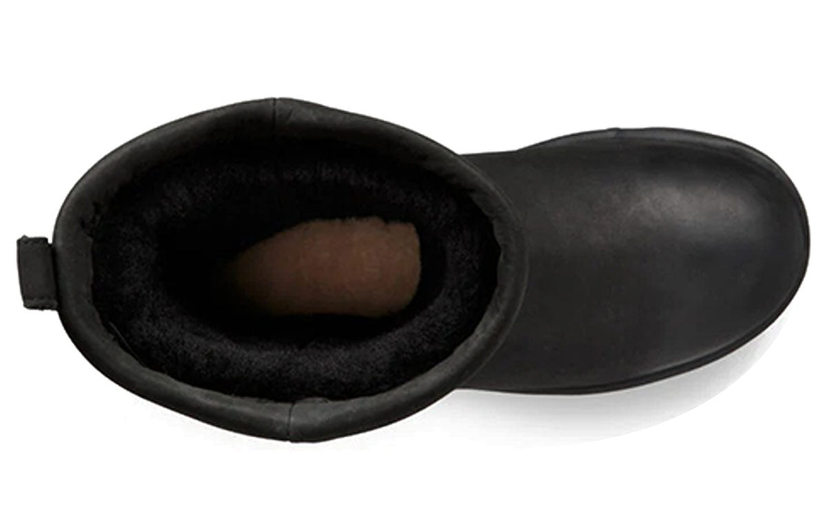 (WMNS) UGG Classic Short Leather 'Black' 1017509-BLK