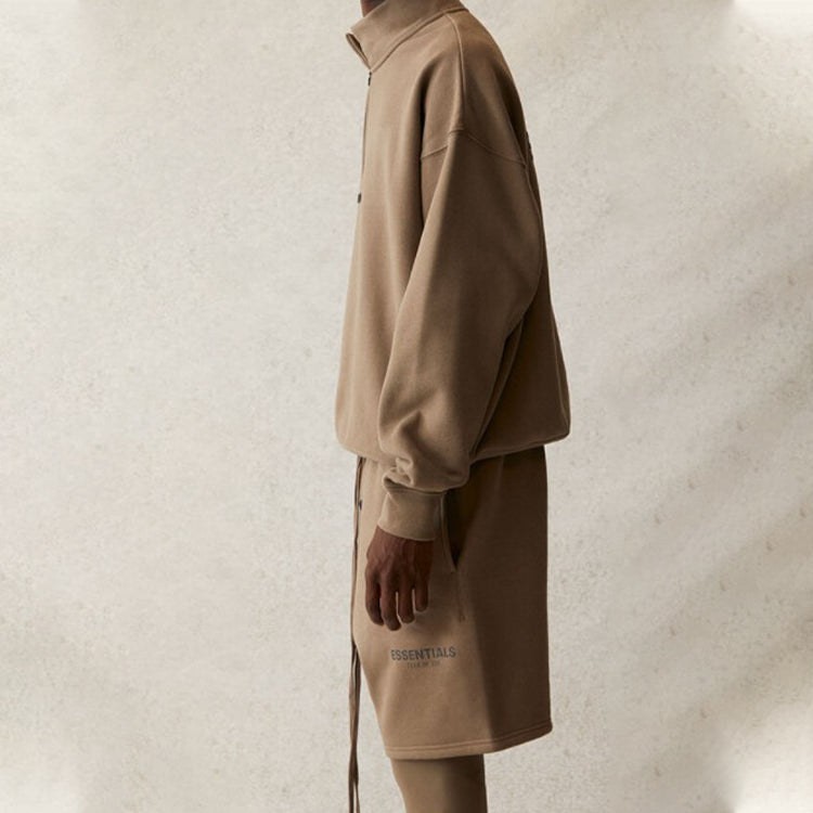 Fear of God Essentials SS21 Mockneck Half Zip 'Taupe' FOG-SS21-592