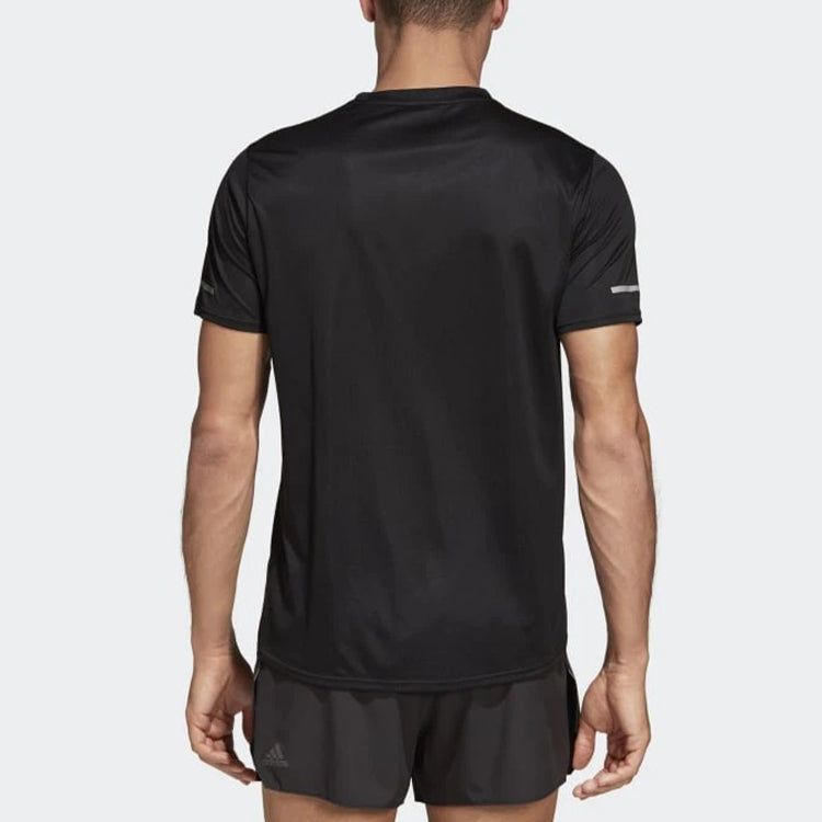 adidas Run Tee M CG Running Sports Round Neck Short Sleeve Black CG1953