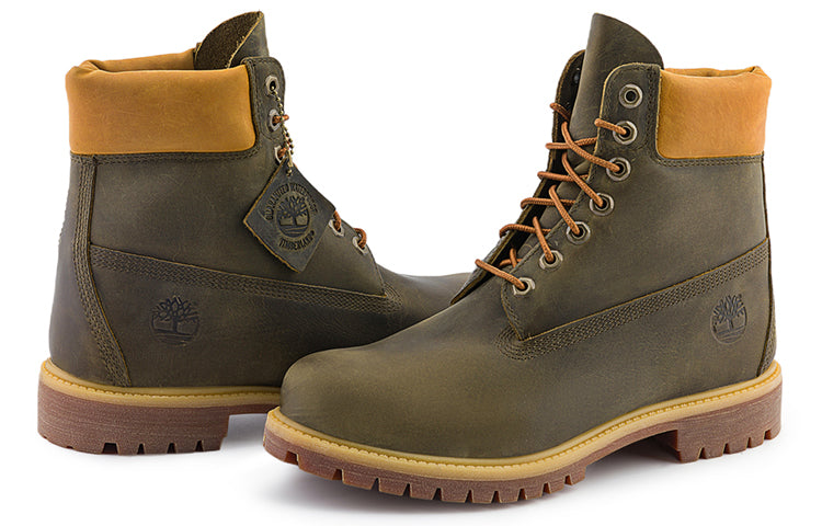 Timberland Premium 6 Inch Waterproof Boot 'Olive Green Yellow' A6291