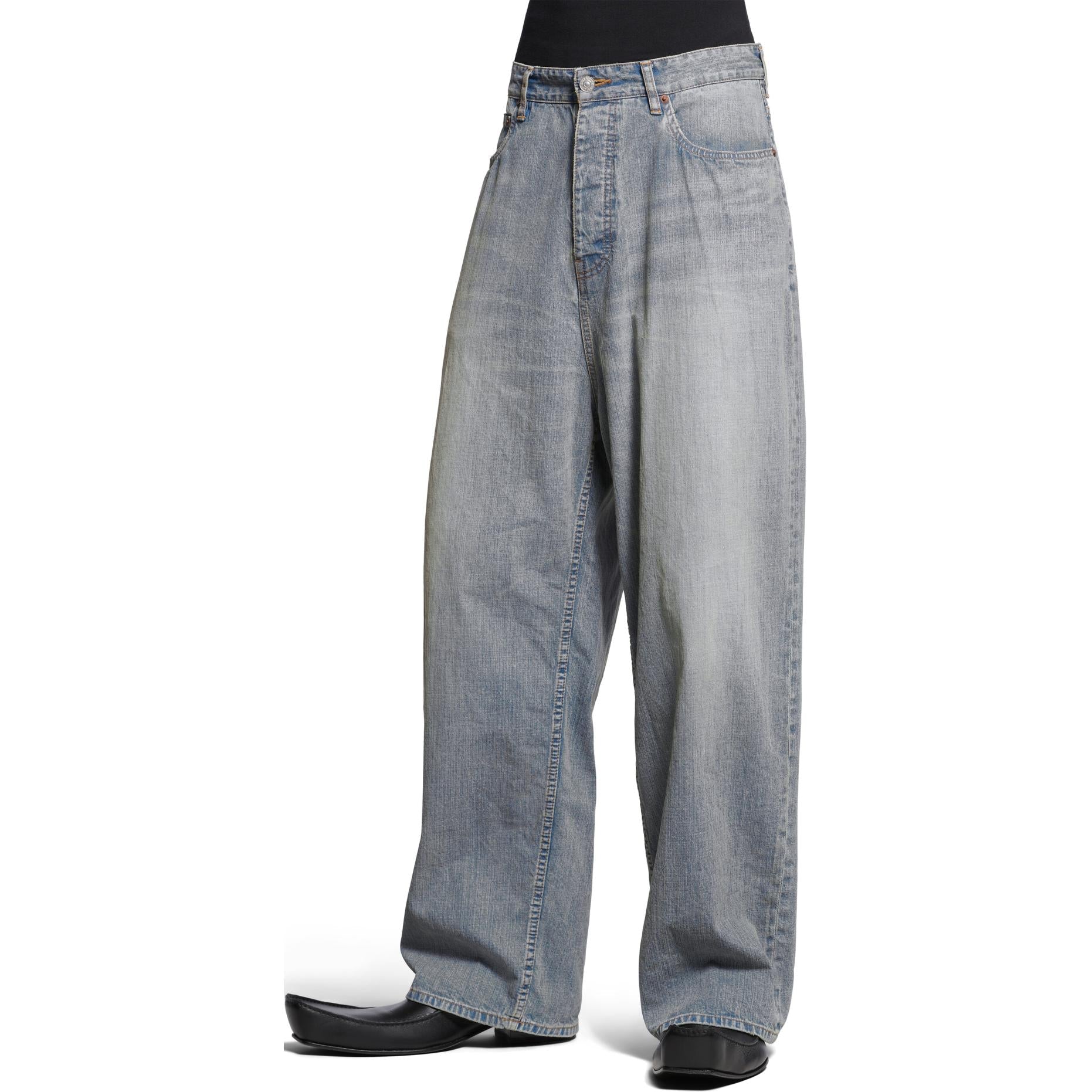(WMNS) Balenciaga Baggy Pants 'Blue' 745213TPW534868