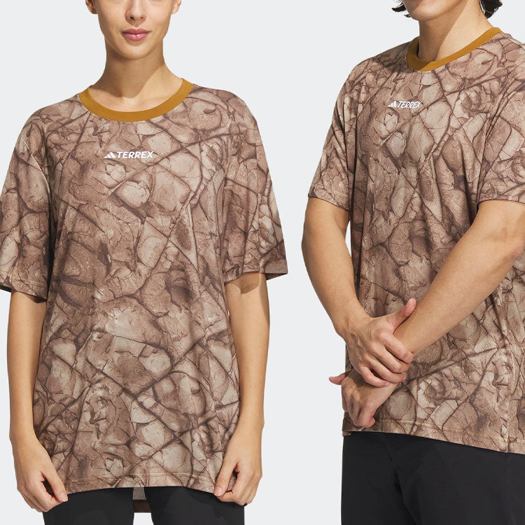 adidas National Geographic Graphic Tencel Short Sleeve Tee 'Brown' IC4941